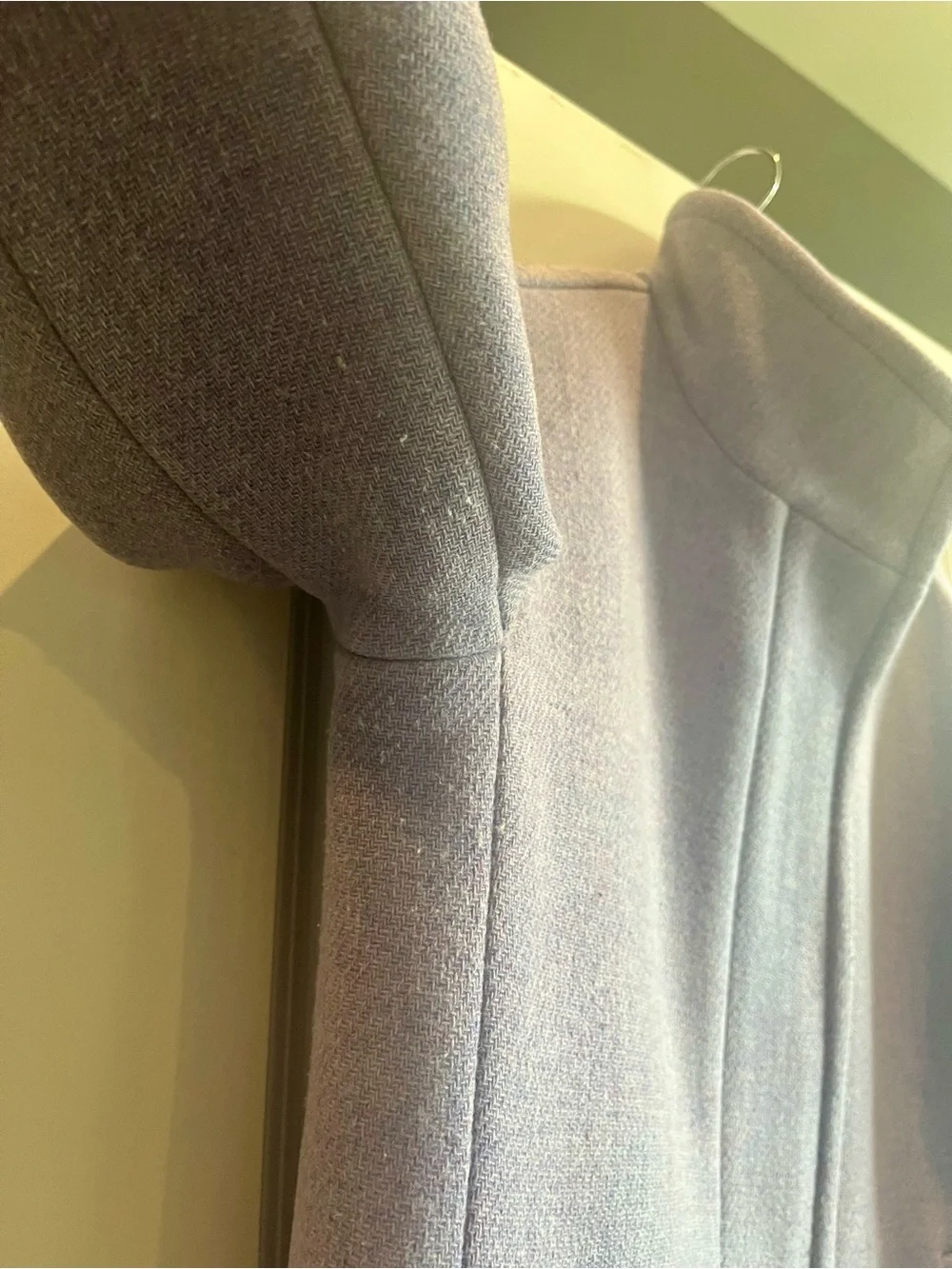 J. Crew Lavender Wool-Blend Stand Collar Pea Coat - Picture 7 of 13